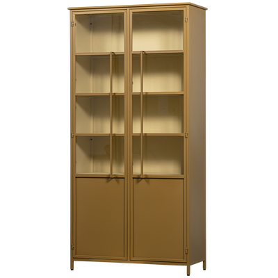 WOOOD Exhibit XL 2-dörrars vitrinskåp i metall - Honung