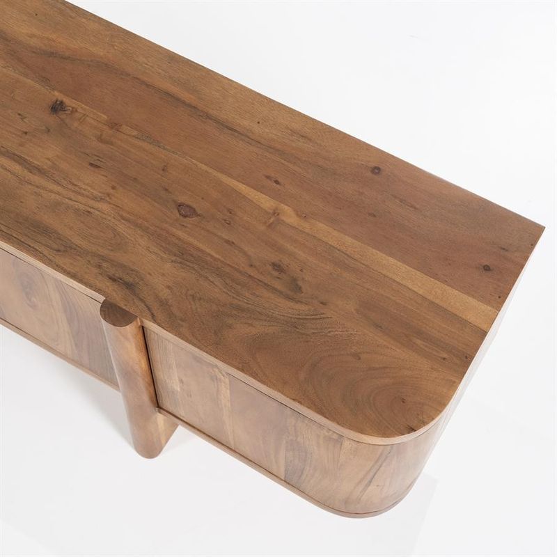 Eleonora TV-bänk Julian 170 cm - 4 Dörrar Brun