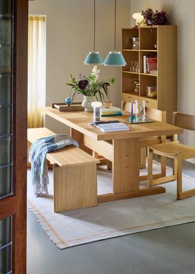 Hübsch Remi Taklampa Blå/Beige