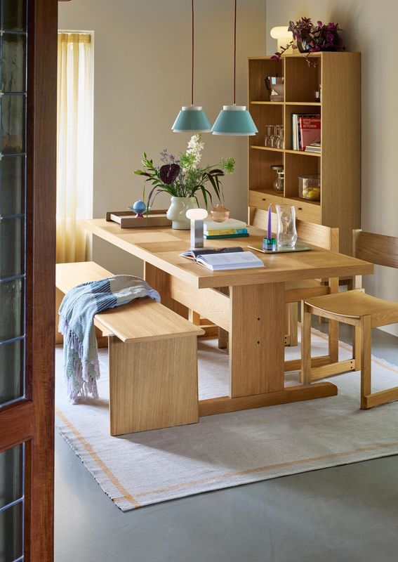 Hübsch Remi Taklampa Blå/Beige