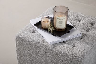 Venture Home Bowie Puff 51 x 32 x 51 Ljusgrå