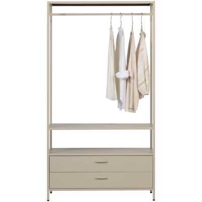 WOOOD Ferris Öppen Klädskåp 100 cm Metall Sand