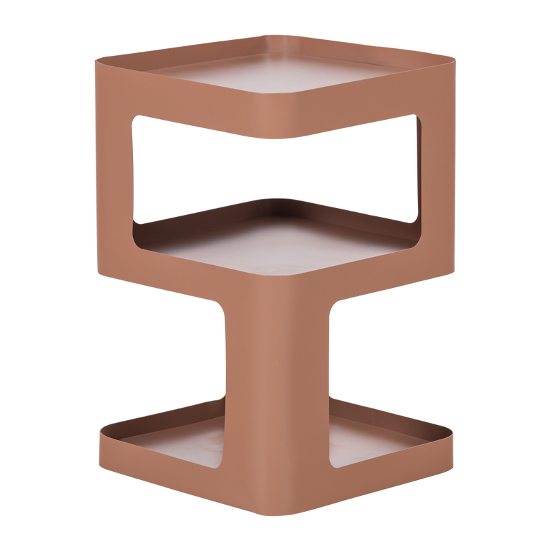 WOOOD Riv Sidobord/Nattduksbord Metall Zalmrosa