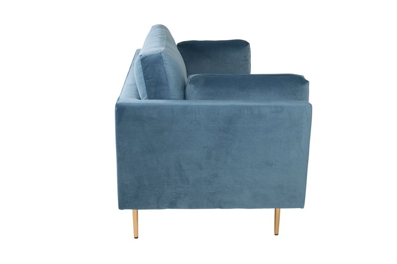 Venture Home Boom 3-Sits Soffa i Blå Sammet