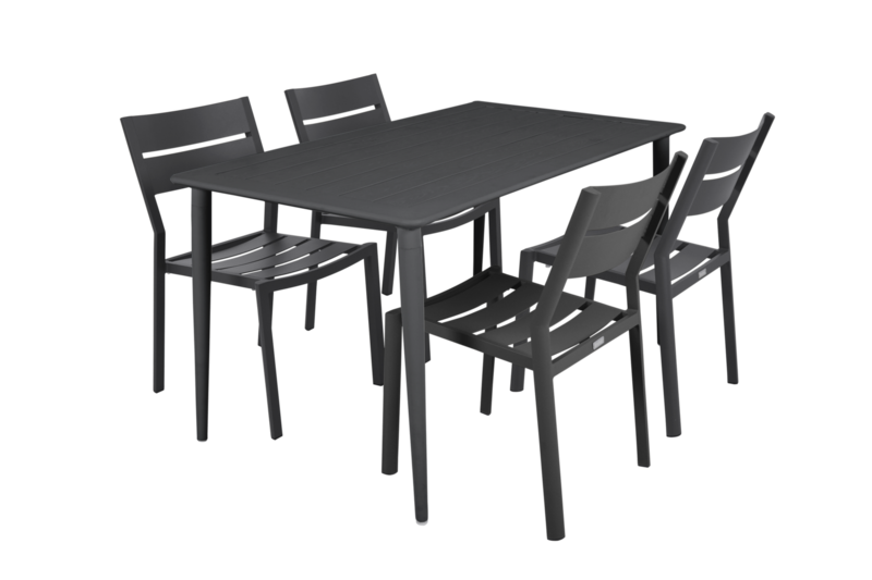 Brafab Nimes matbord 78x140 cm antracit