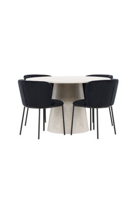 Venture Home Matbord Lanzo med Edina Stol