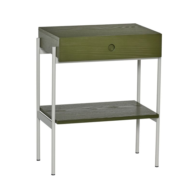 Hübsch Noir Sängbord Grön/Off-white 48x32xh60cm