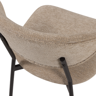 WOOOD Kjeld Matstol i Chenilletyg Natur 2 st