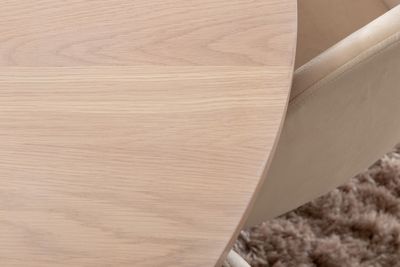 Venture Home Berit & Bianca 4 st Matstolar Beige + Runt Matbord ⌀110 Vitputsad