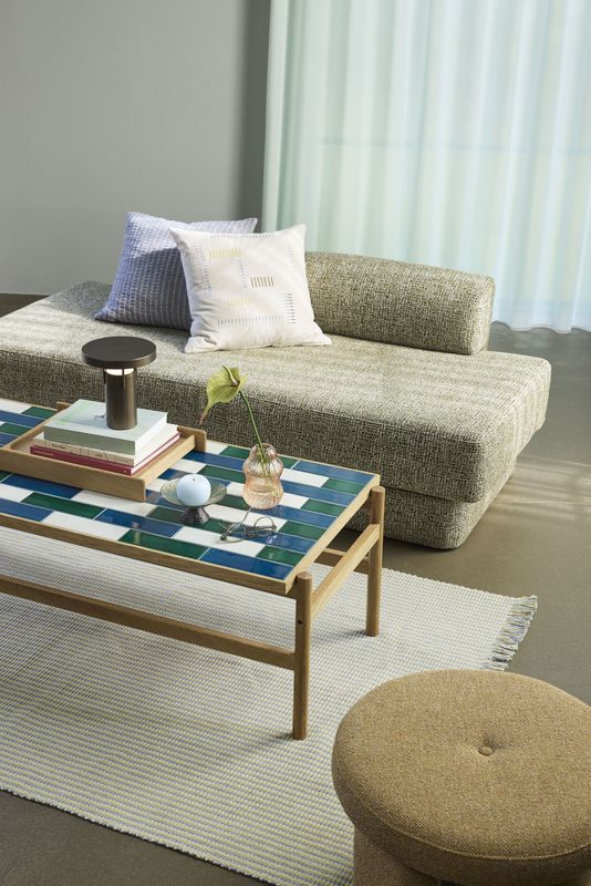 Hübsch Motif Soffbord Flerfärgat 132x61xh44cm Svart