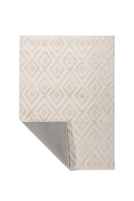 Venture Home Pia Matta - Vit med Zick-Zack Mönster