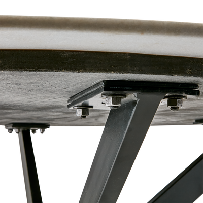 Affari of Sweden MILAN Bord, Vit/svart 120 cm