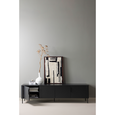 WOOOD Gunnar TV-bänk 200 cm Matt Svart FSC-certifierad