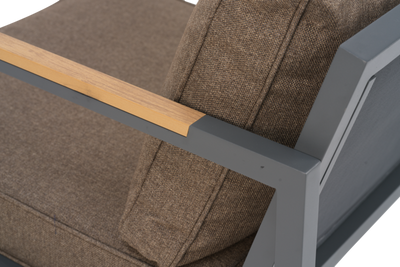 Brafab Cap hörnsoffa Stor Anthracite / Brown