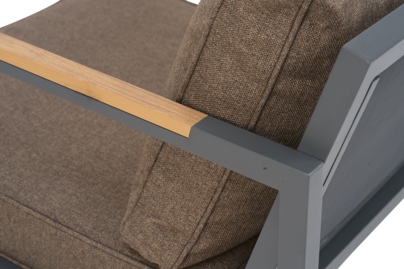 Brafab Cap hörnsoffa Stor Anthracite / Brown