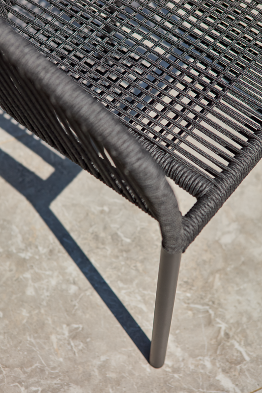 Brafab Delta Stol Svart / Slate Rope / Teddy Black