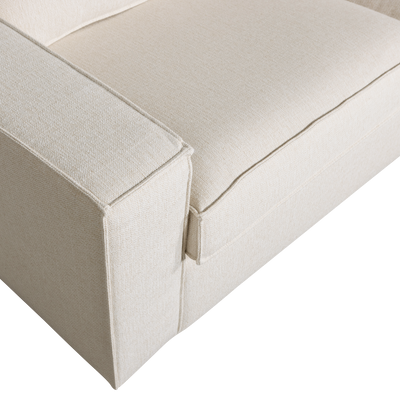 WOOOD Thomas Hörnsoffa Höger Vävda Tyg Natur