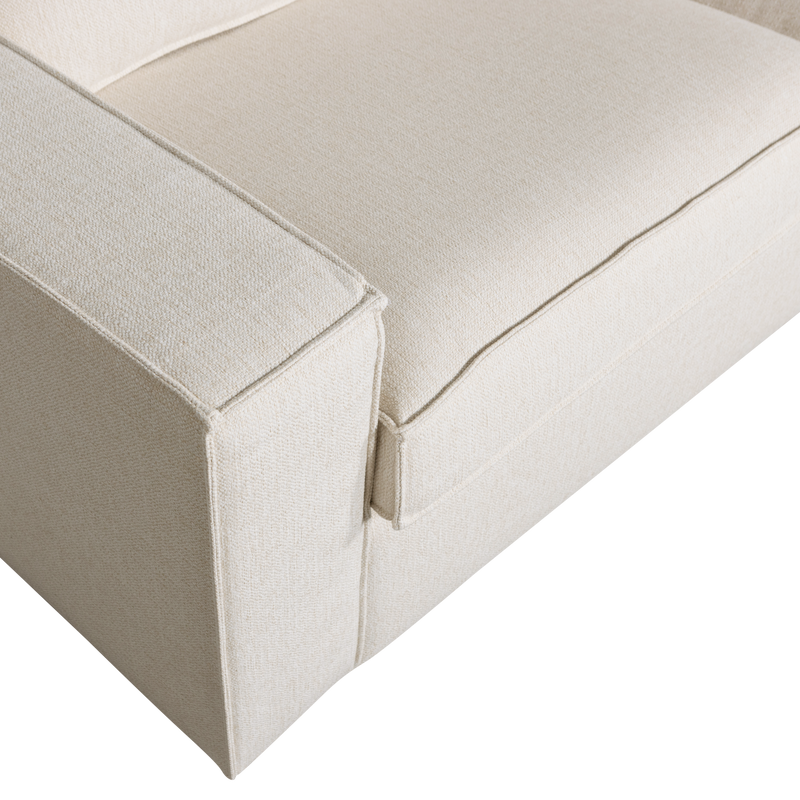 WOOOD Thomas Hörnsoffa Höger Vävda Tyg Natur