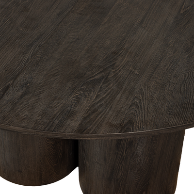 WOOOD Oona runt matbord med 3-bensdesign i MDF, mörkbrun Ø140 cm