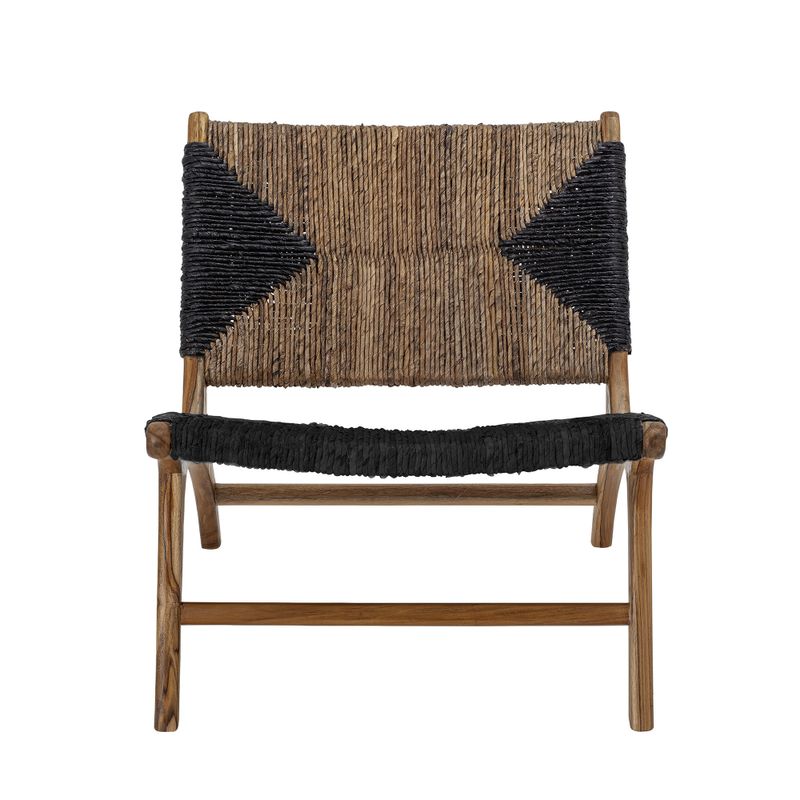 Bloomingville Grant Fåtölj, Svart, Teak, L65,5xH69,5xW76,5 cm