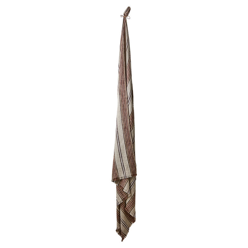 Affari of Sweden HILDA Filt/duk STOR, Natur/brun/rosa/gul