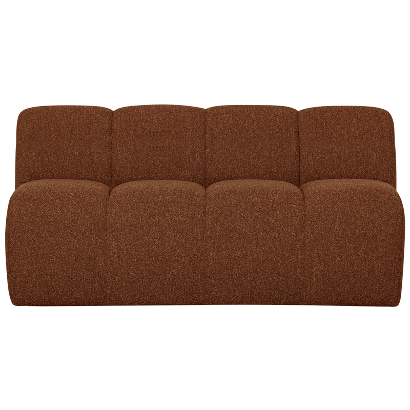 WOOOD Mojo Matbänk 164 cm med Ryggstöd i Boucle Rostbrun