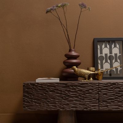 WOOOD Crumble Snidad TV-bänk i Mangoträ Mörkbrun Valnöt