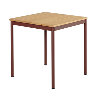 Brafab Nox Bistro bord 70x70 - Bambu/Zin Red