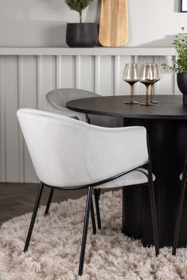 Venture Home Matgrupp Olivia med 4 stycken matstolar Evelina