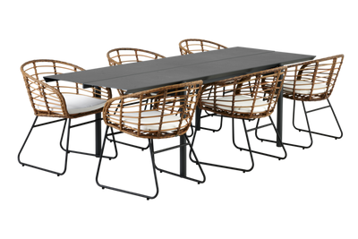 Brafab Covelo Matstol Natur/Vit