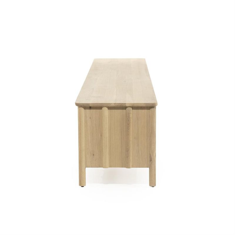 Eleonora TV-bänk Jake med 6 dörrar - Naturlig Ek