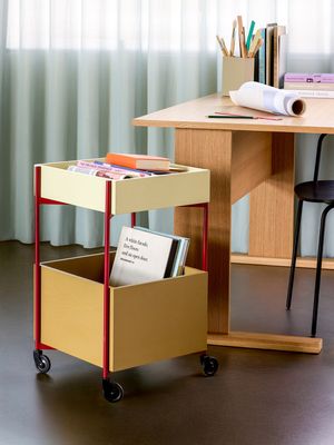 Hübsch Fresh serveringsvagn flerfärgad vinröd