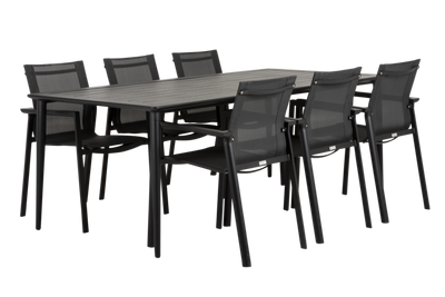 Brafab Delia Stapelstol Svart/Textilene