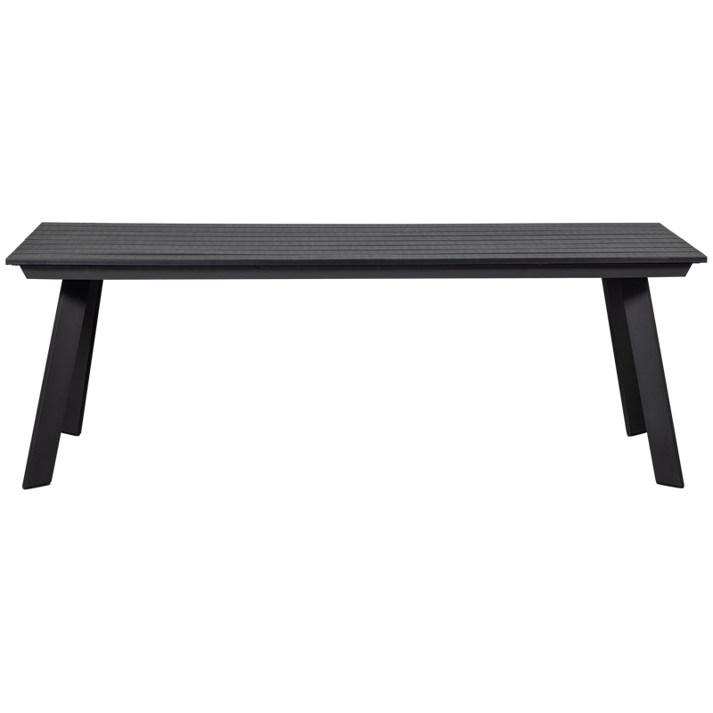 WOOOD Veerle Matbord Aluminium/Polywood Antracit 220x100 cm