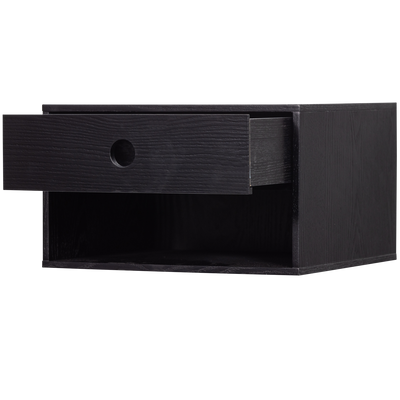 WOOOD Nancy Hängande Nattduksbord Svart