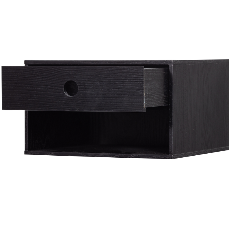 WOOOD Nancy Hängande Nattduksbord Svart