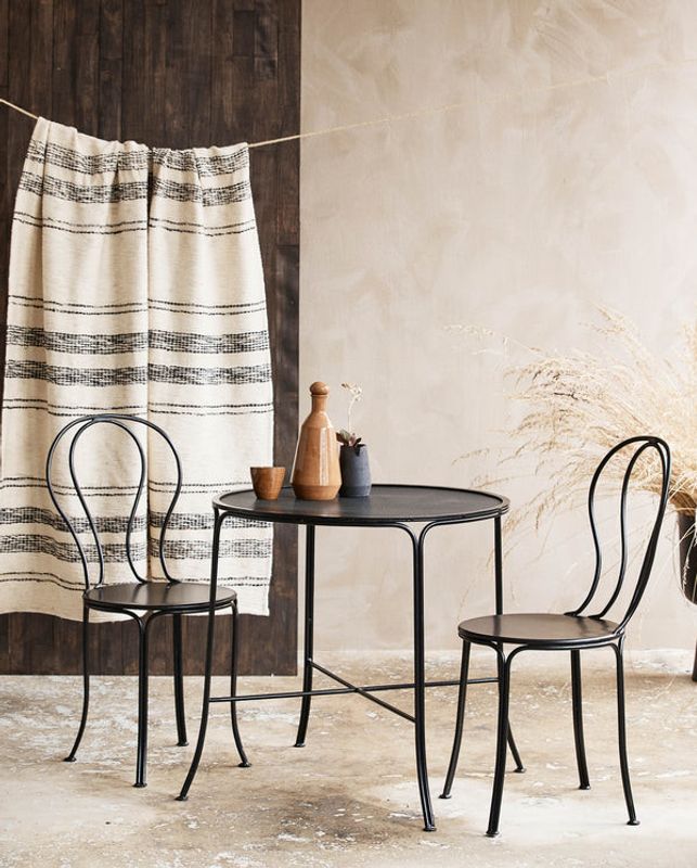 Nordal OLIVO trädgårdsbord - svart