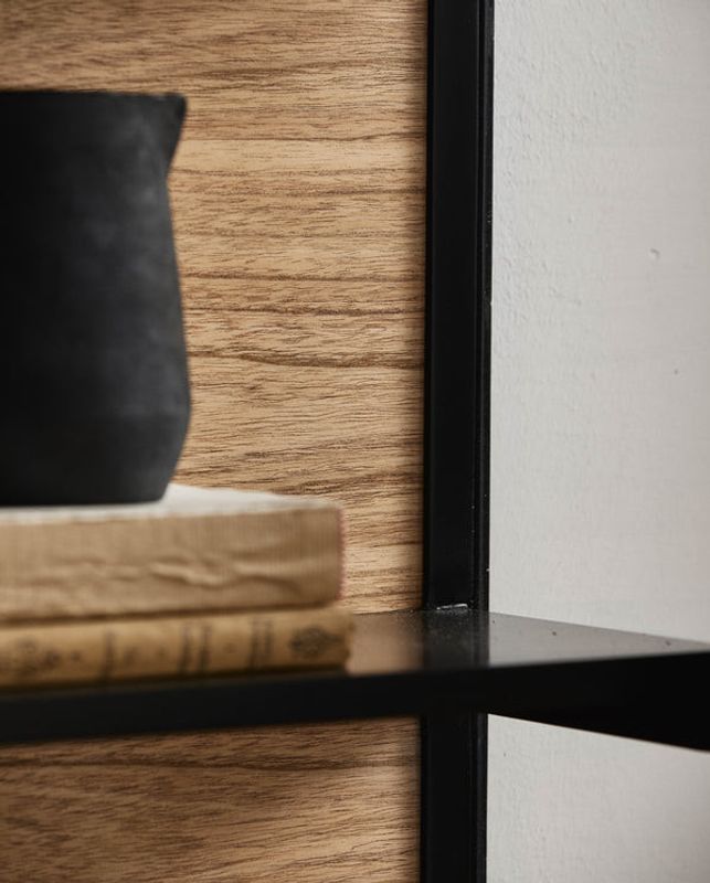 Nordal BEI Väggskåp med Skjutdörrar, Svart