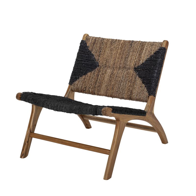 Bloomingville Grant Loungestol, Svart, Teak