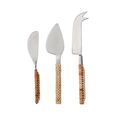 Affari of Sweden ODIN Ostkniv, set om 3, Silverfärgad/natur
