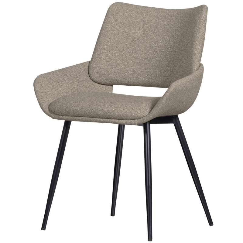 WOOOD Parade Matstol i Melangetextil Sand 2 st