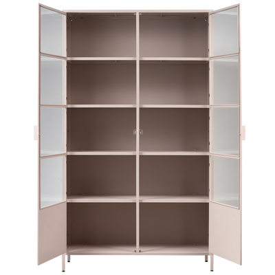 WOOOD Ronja Vitrinskåp XL Metall Mjuk Rosa