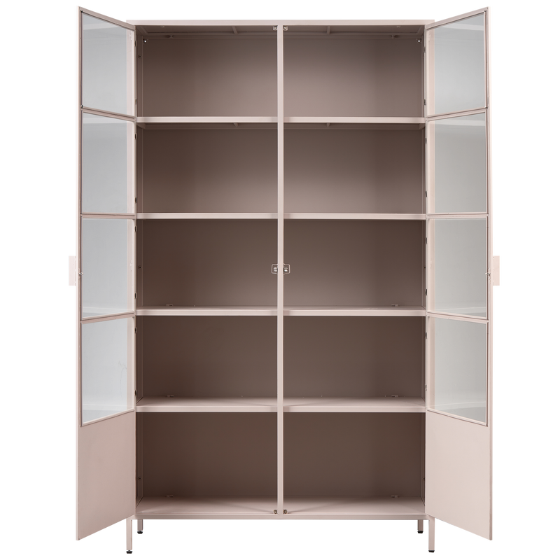 WOOOD Ronja Vitrinskåp XL Metall Mjuk Rosa