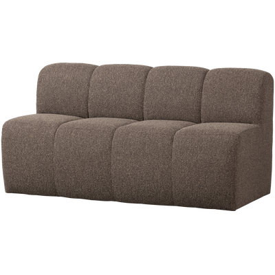 WOOOD Mojo Matbänk 164 cm med Ryggstöd i Brun Boucle