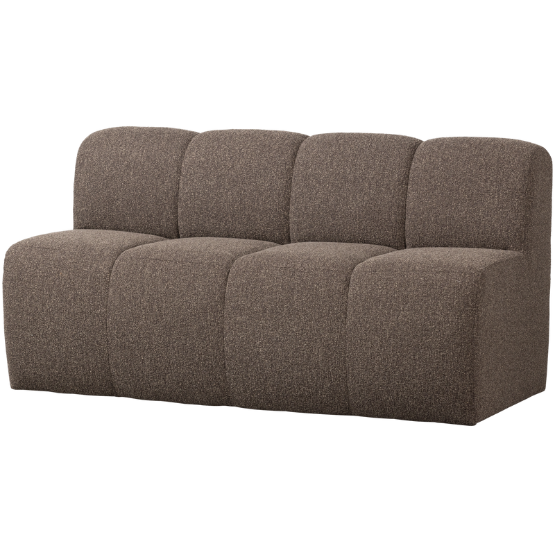 WOOOD Mojo Matbänk 164 cm med Ryggstöd i Brun Boucle