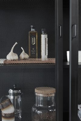 Hübsch Edge skåp dubbel svart 100x45xH150 cm