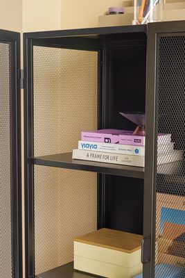 Hübsch Edge skåp dubbel svart 100x45xH150 cm