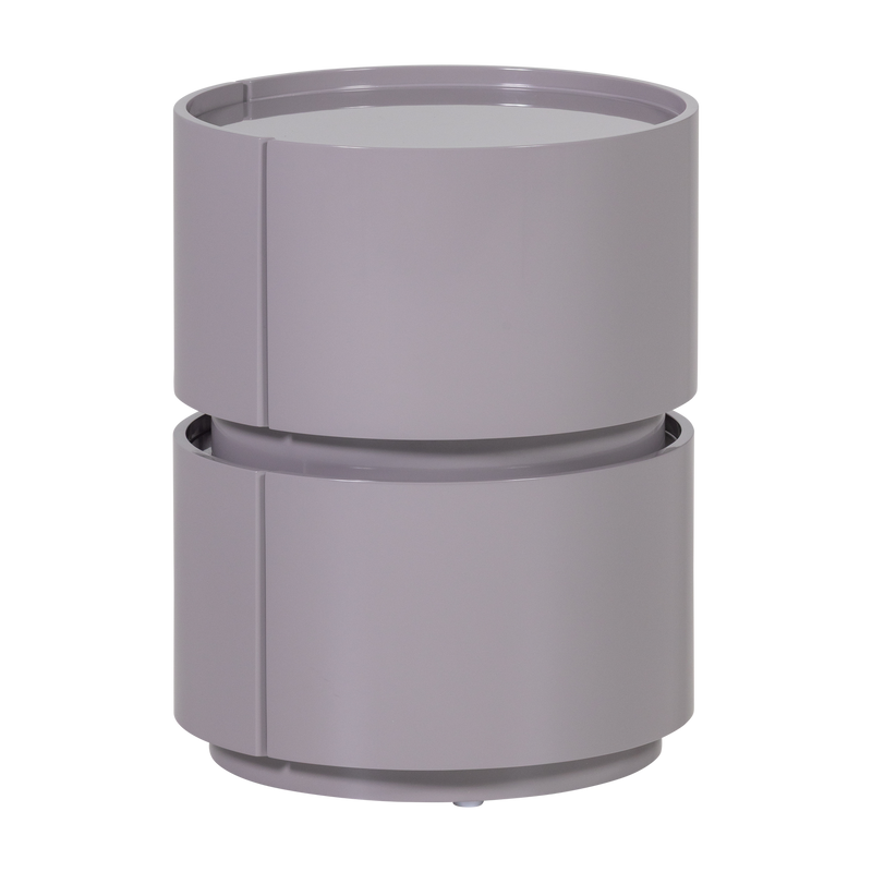 WOOOD Lunex Byrå/Nattduksbord Högblank Ljusgrå