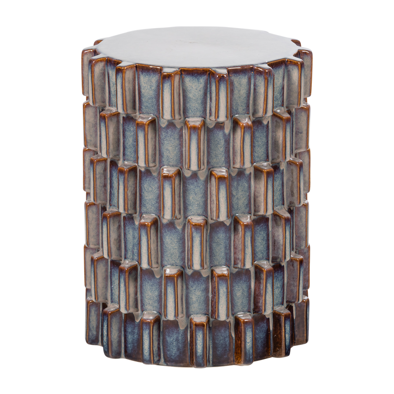 WOOOD Axu Dekorativt Sidobord i Keramik Gråblå