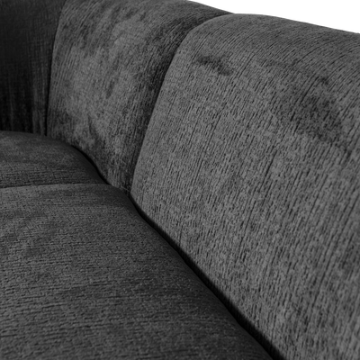 WOOOD SLOPING Hörnsoffa Vänster Struktur Sammet Berg